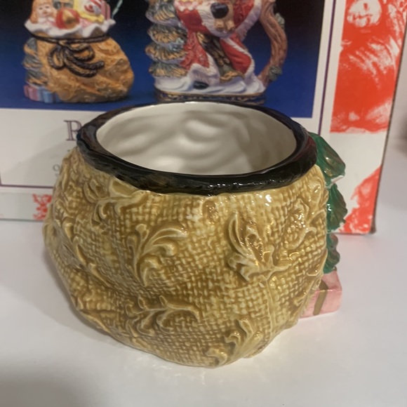 1994 Fitz Floyd Renaissance Santa Christmas Sugar & Creamer Set NIB - Picture 8 of 9